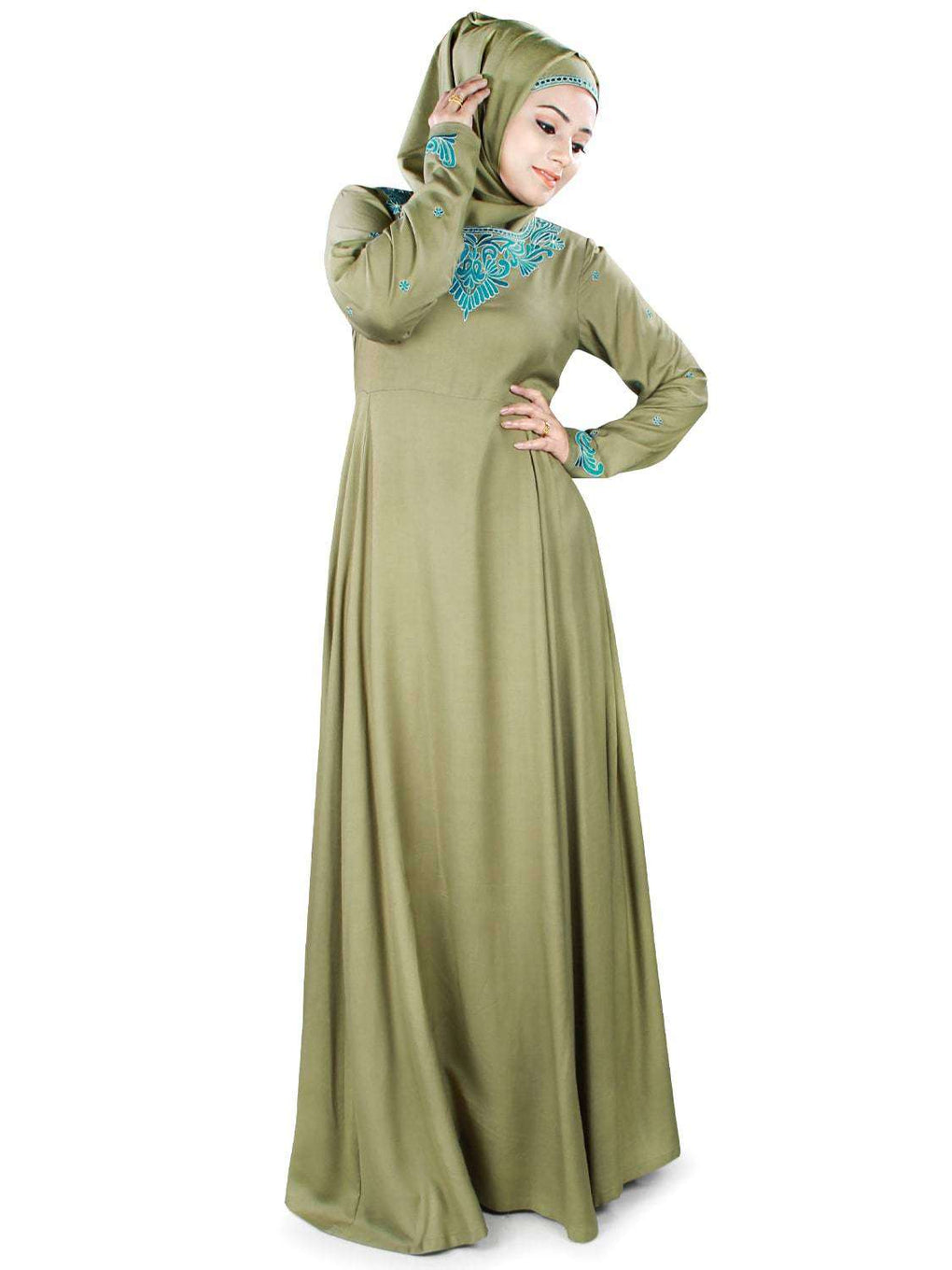 Mina Rayon Abaya Front