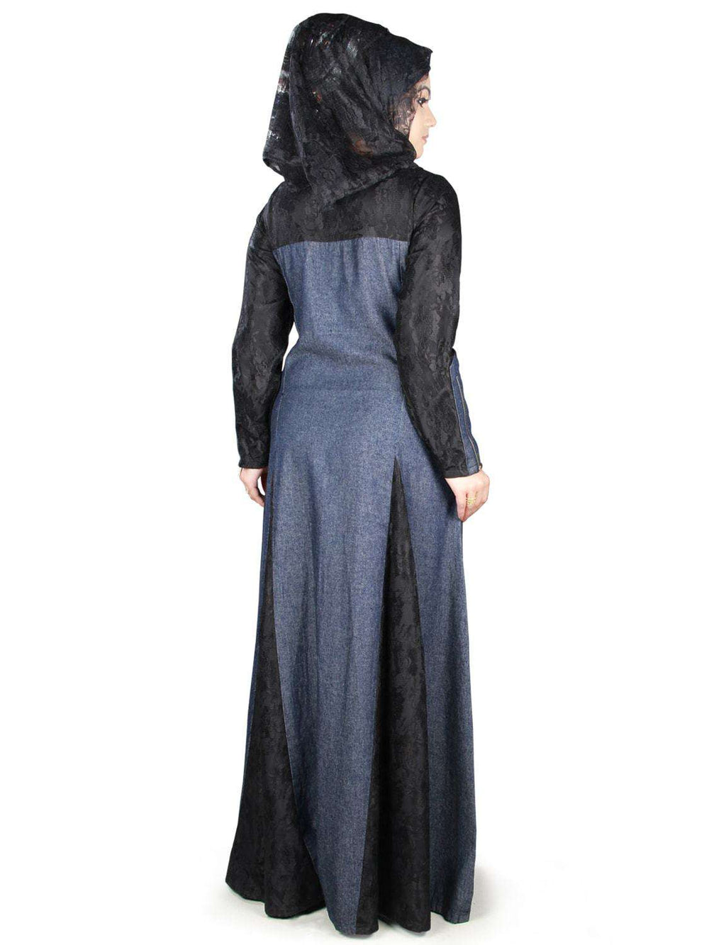 Farizah Denim Abaya Back