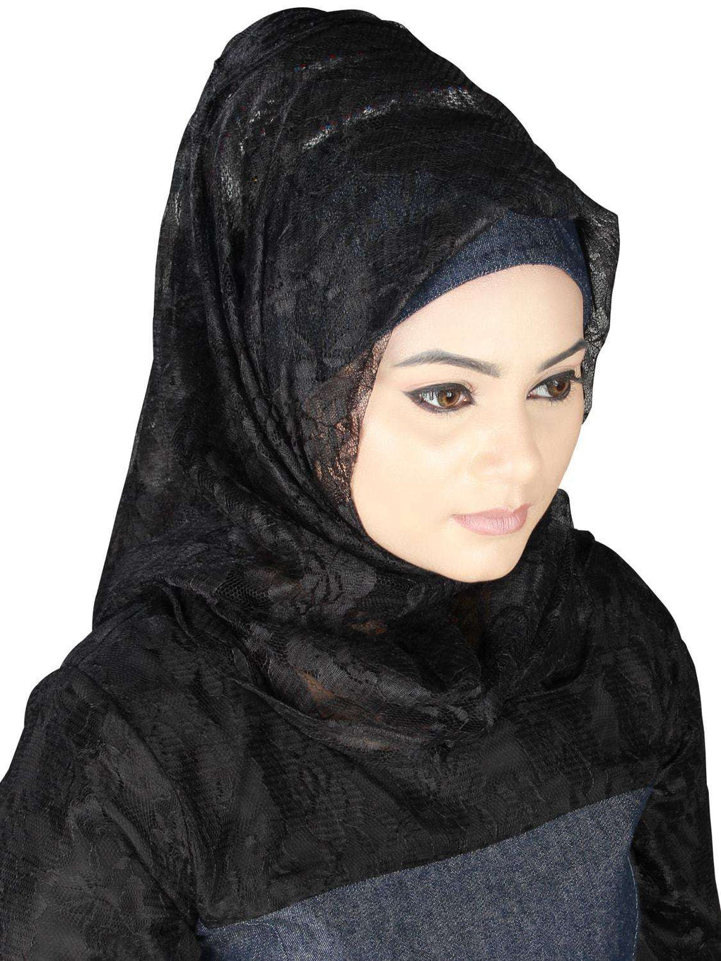 Farizah Denim Abaya Hijab
