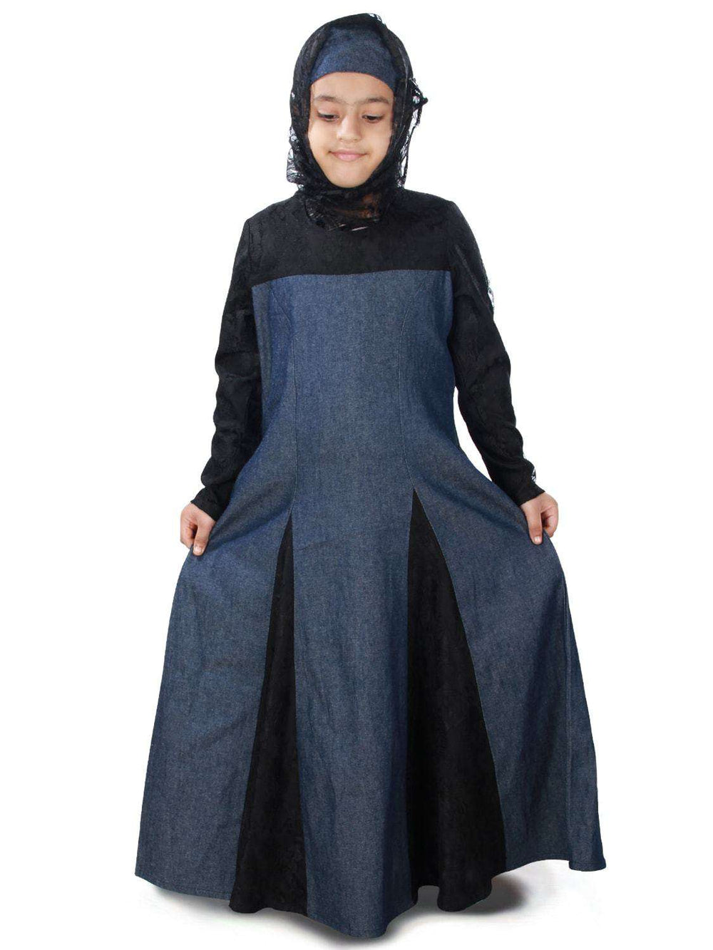 Farizah Denim Kid's Abaya Front