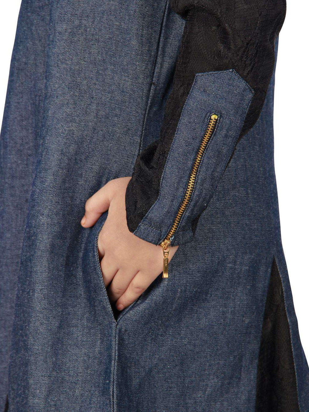 Farizah Denim Kid's Abaya Pockets