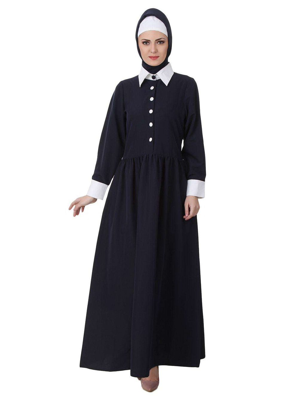 Muneerah Kashibo Navy Blue Abaya