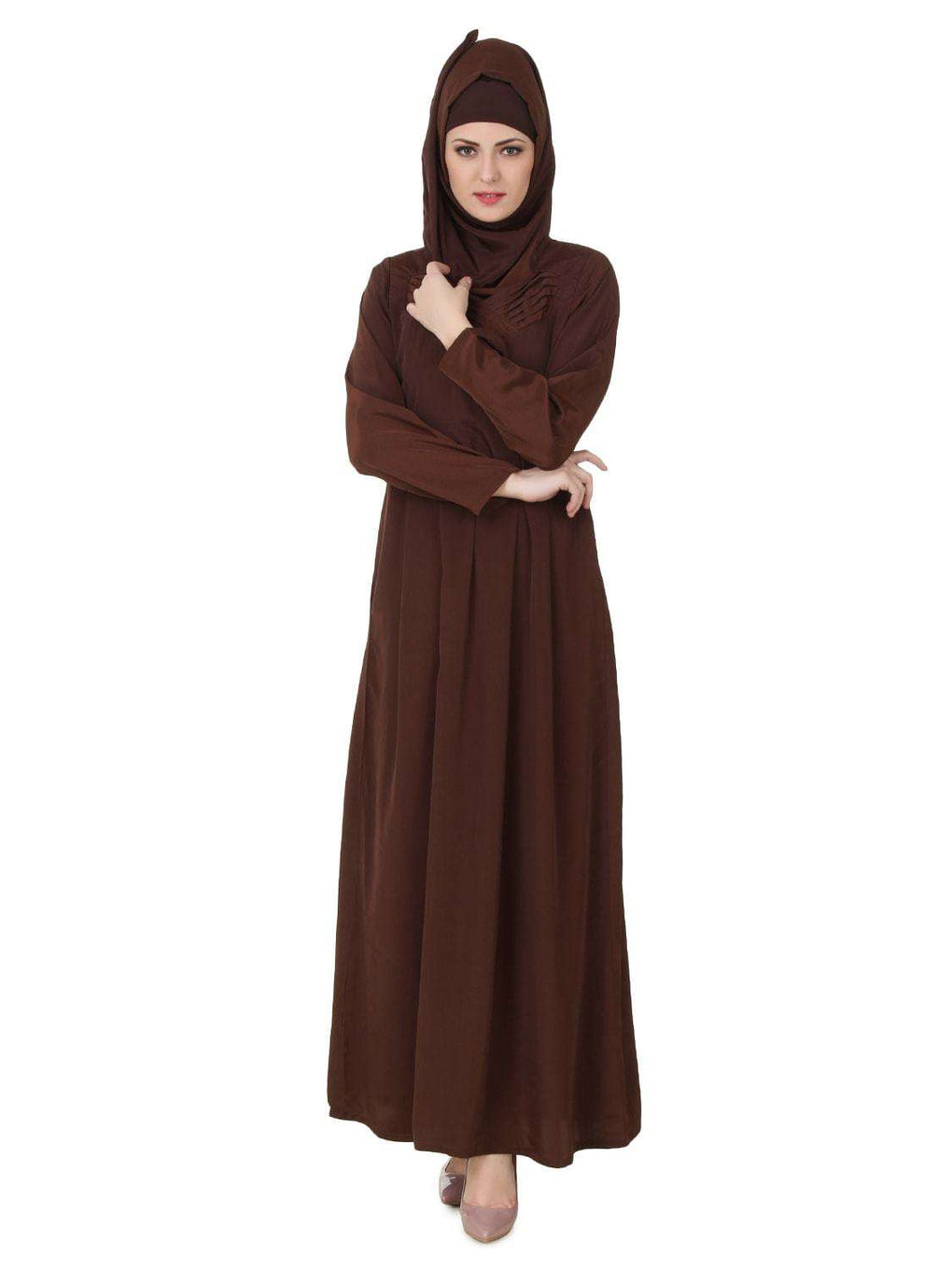 Layan Crepe Brown Abaya