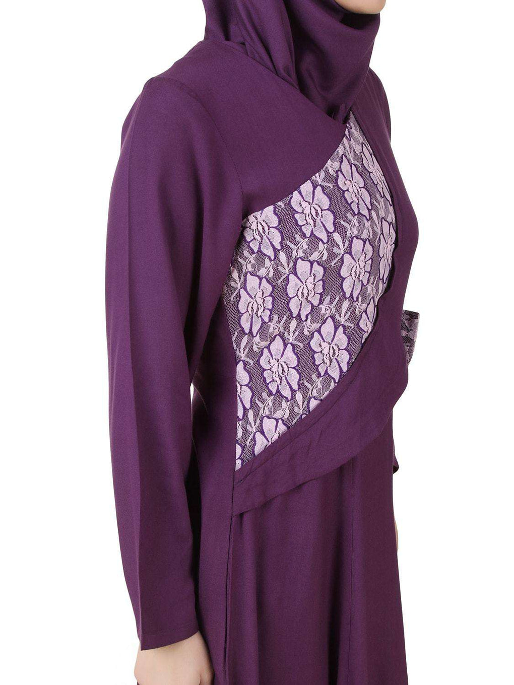 Sireen Rayon Purple Abaya