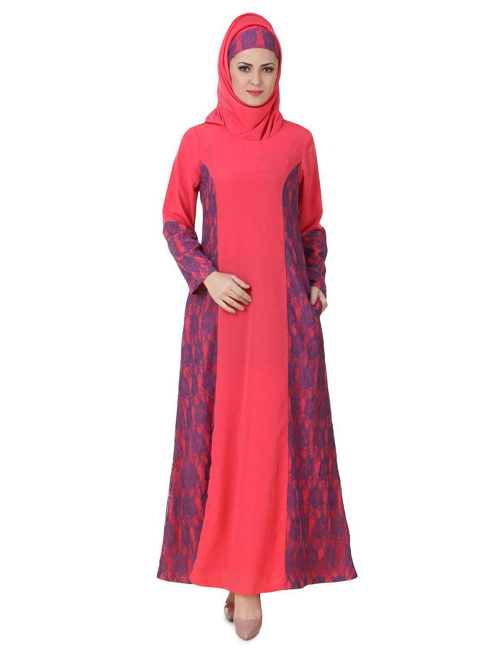 Atia Crepe Sweet Pink Abaya