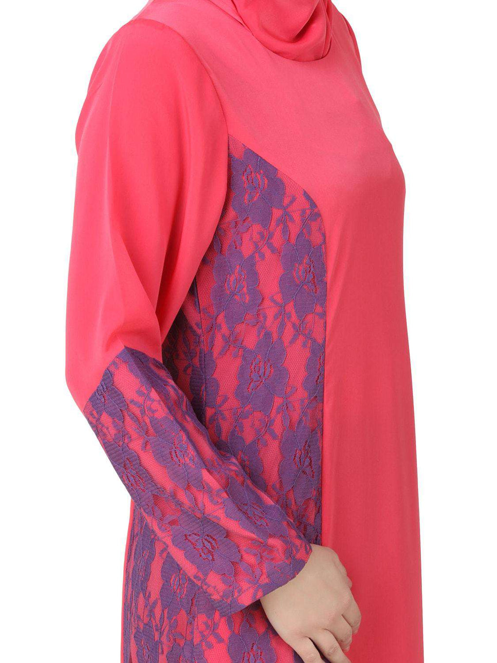 Atia Crepe Sweet Pink Abaya Design