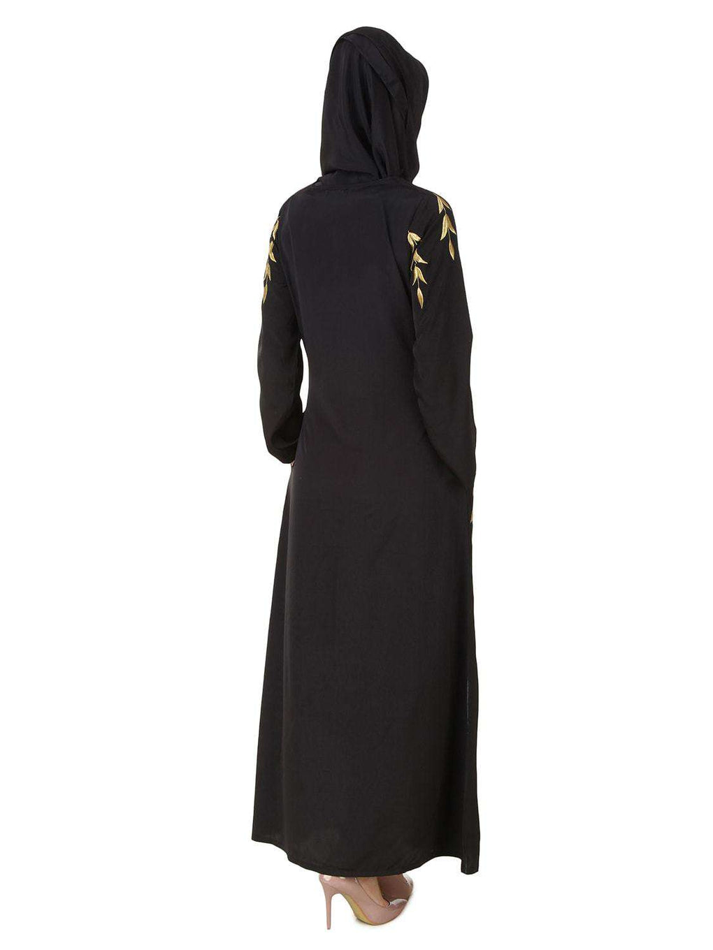 Naureen Nida Black Abaya Back