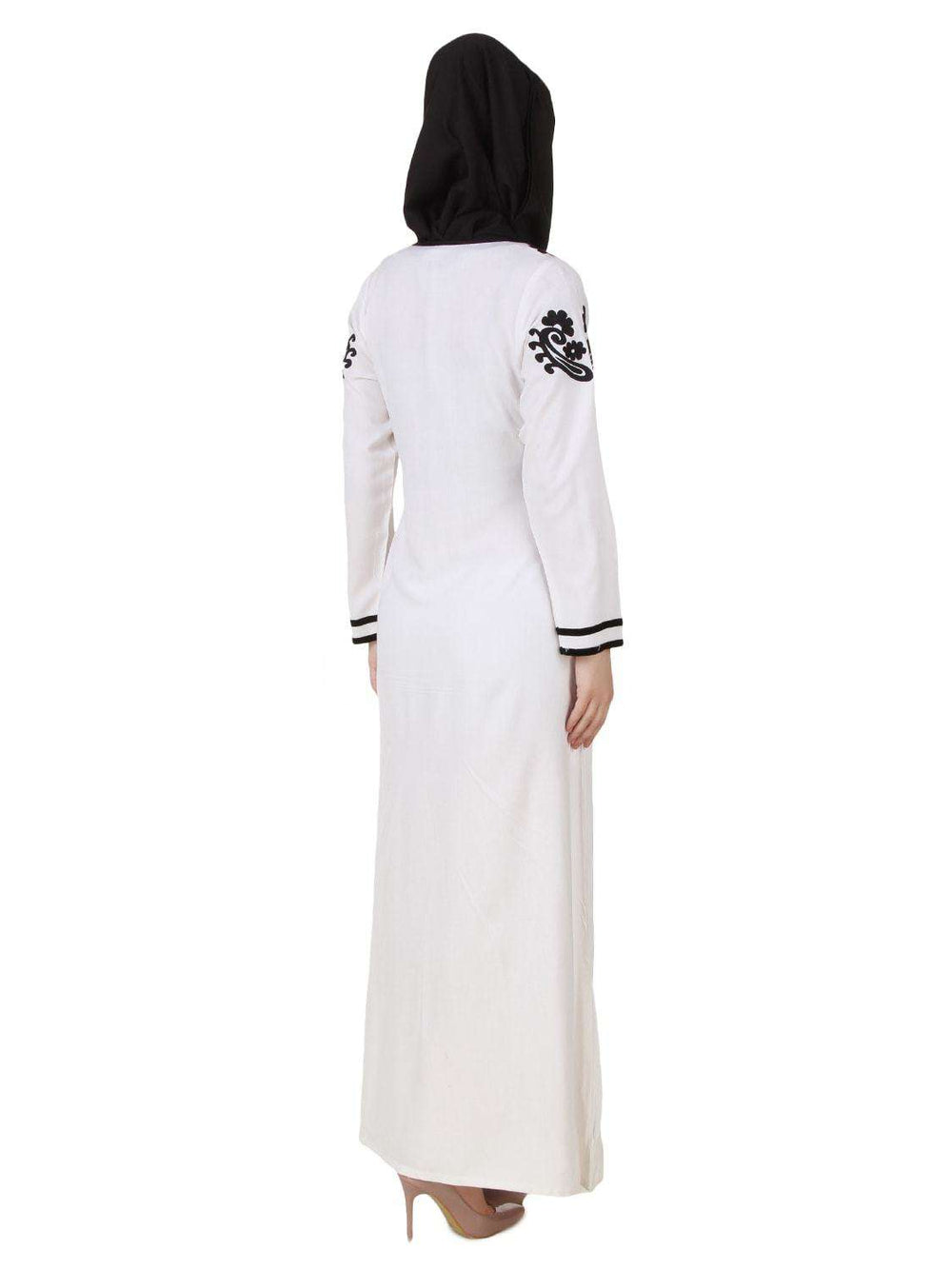 Asil Rayon White Abaya Back