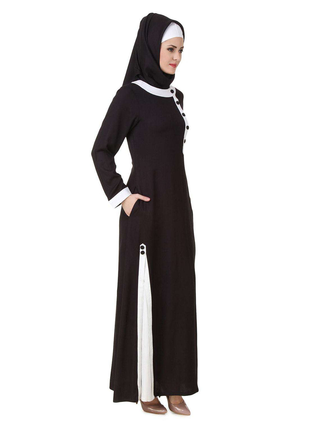 Jaza Rayon Black Abaya Design