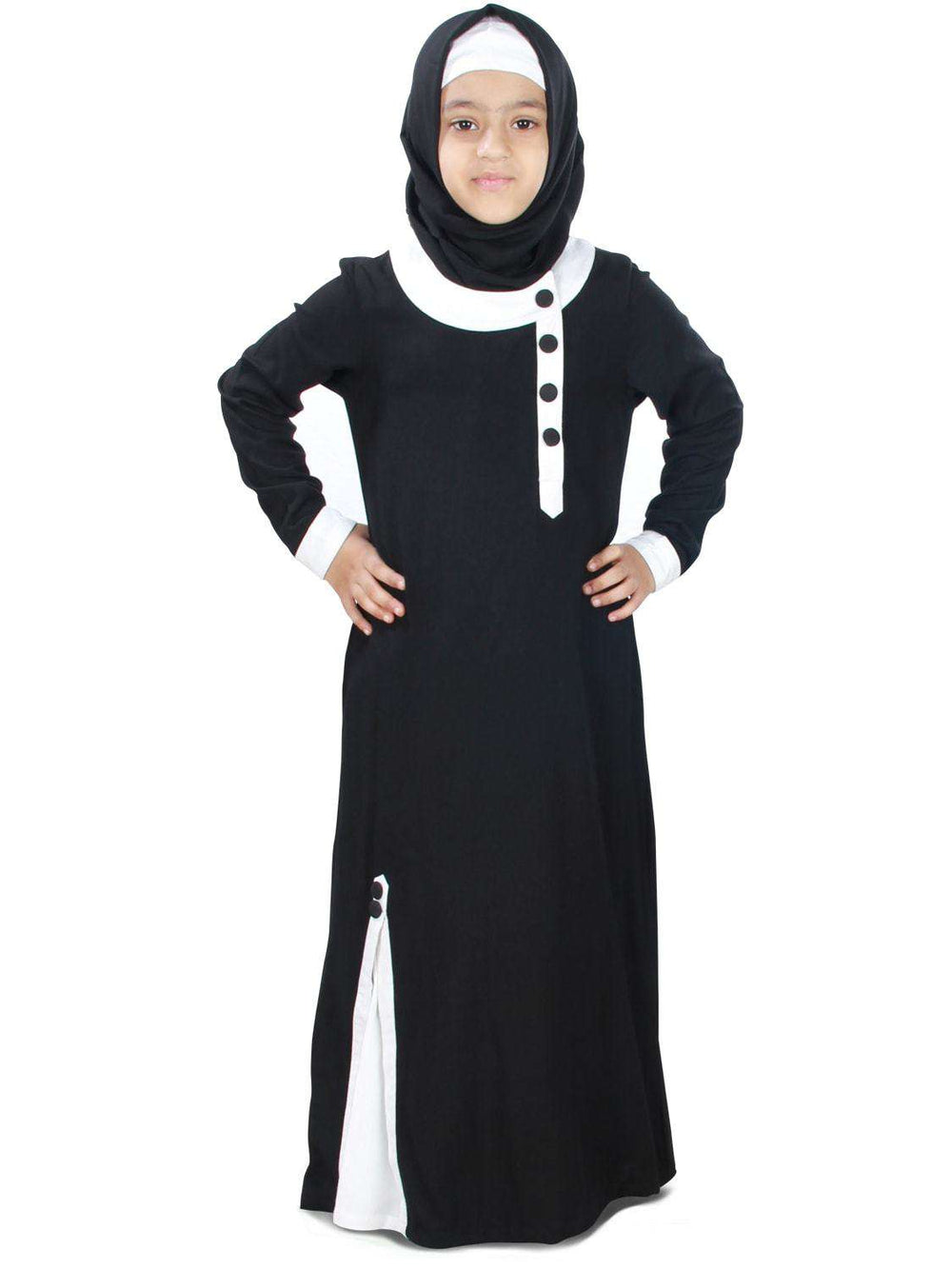 Jaza Rayon Black Kid's Abaya