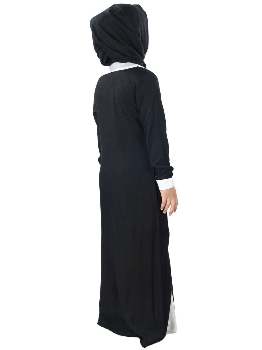 Jaza Rayon Black Kid's Abaya Back