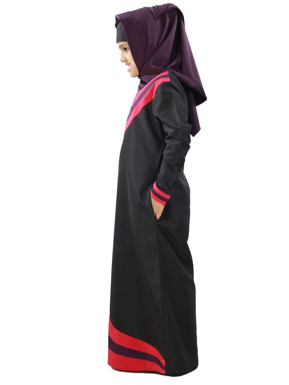 Shimah Black Kid's Abaya Side