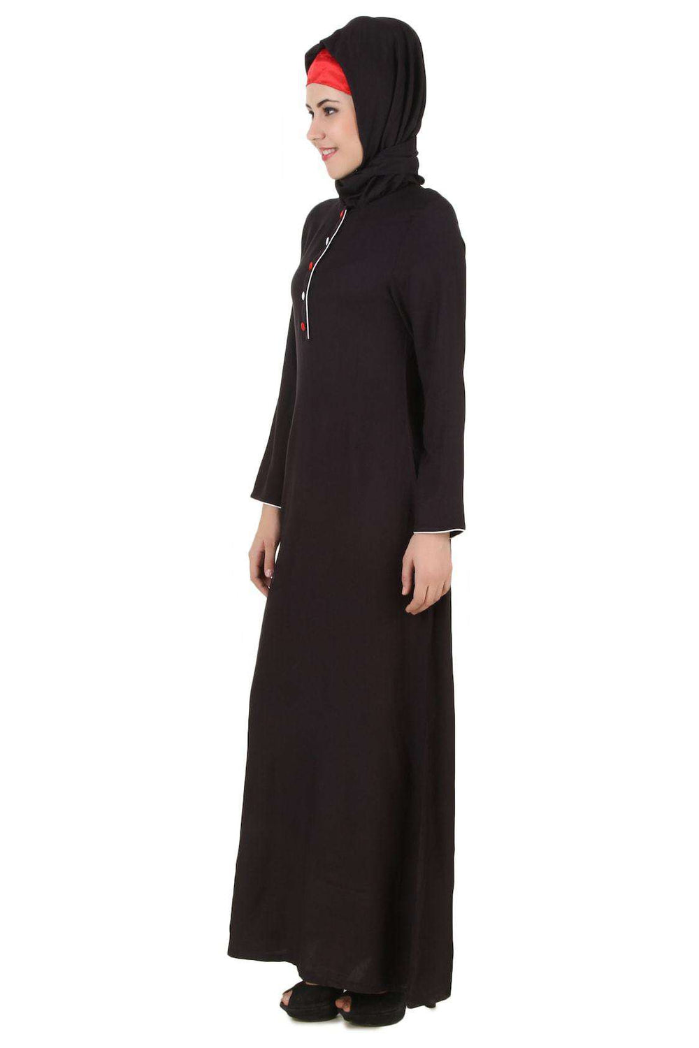 Batrisyia Black Rayon Abaya Side