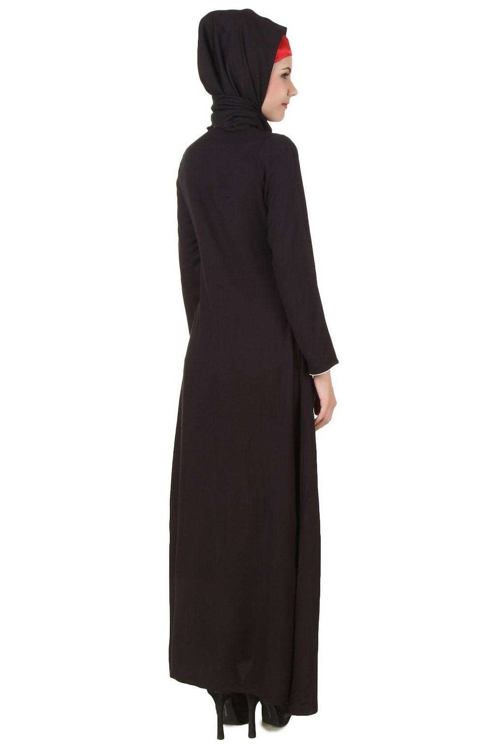 Batrisyia Black Rayon Abaya Back