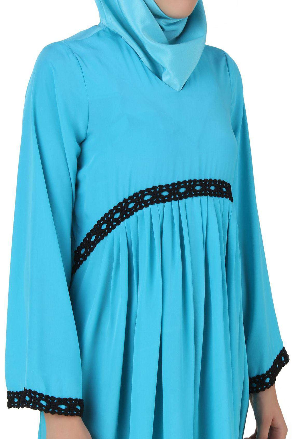 Makalah Maternity Turquoise Crepe Abaya Design