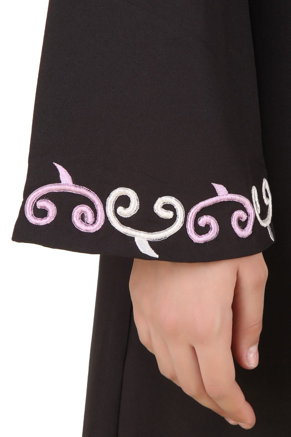 Abeedah Black Nida Abaya Sleeve