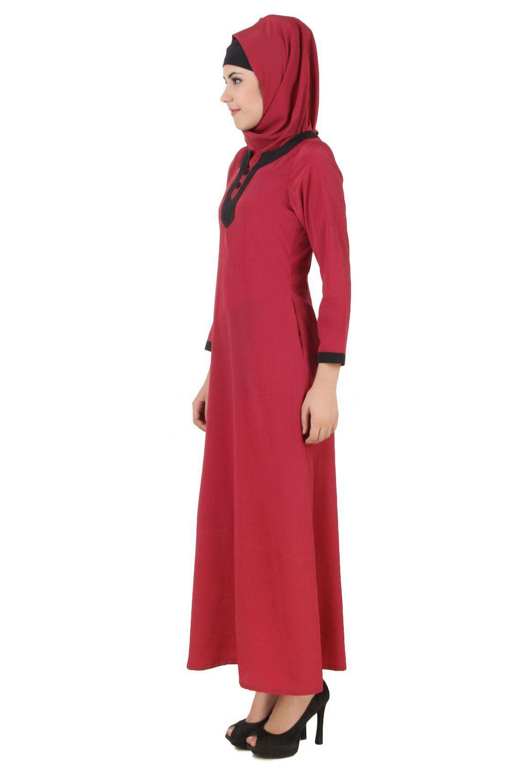 Nagheen Rose Pink Abaya Side