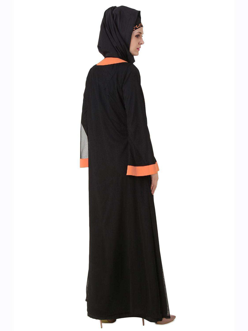 Azka Black Net & Nida Abaya Back