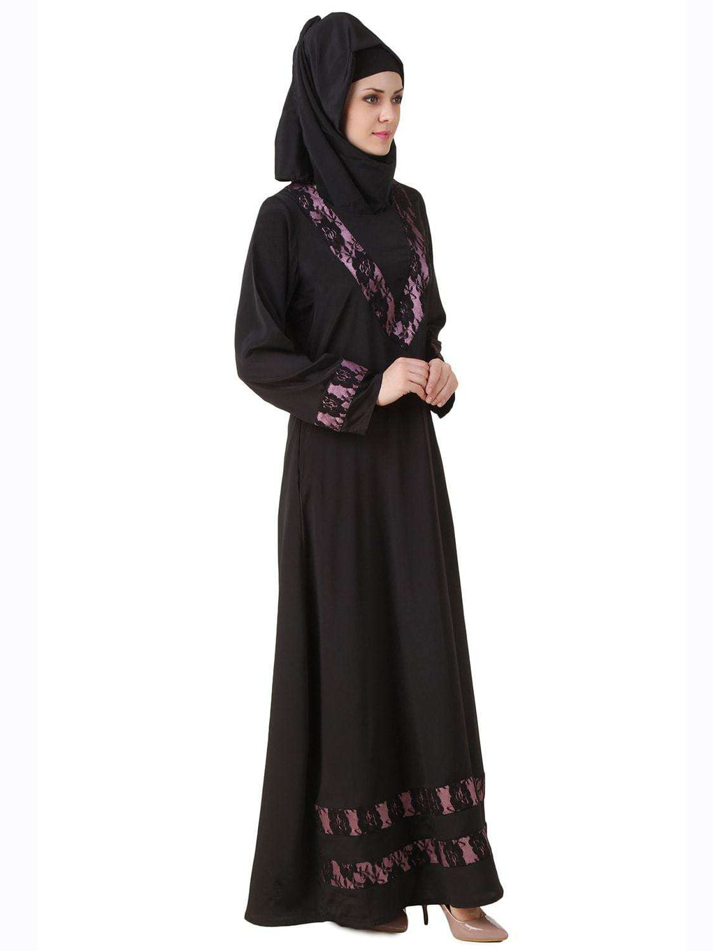 Amala Black Nida Abaya Side