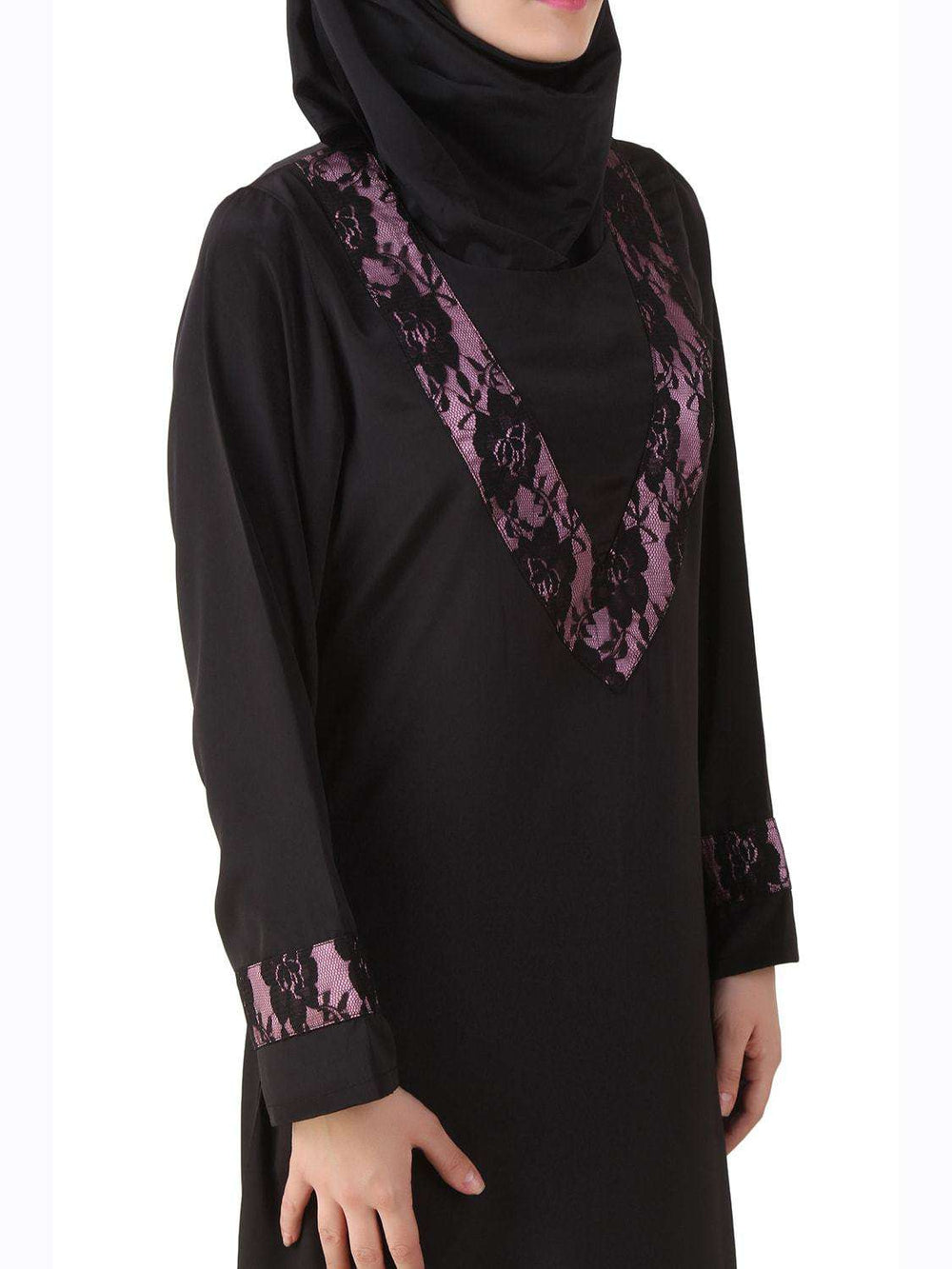 Amala Black Nida Abaya Design