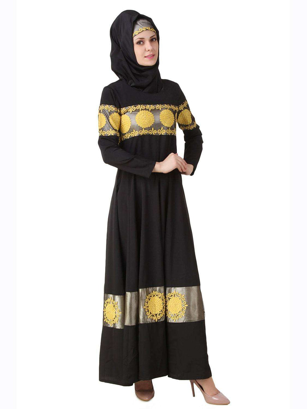 Maisah Black Nida Abaya Front