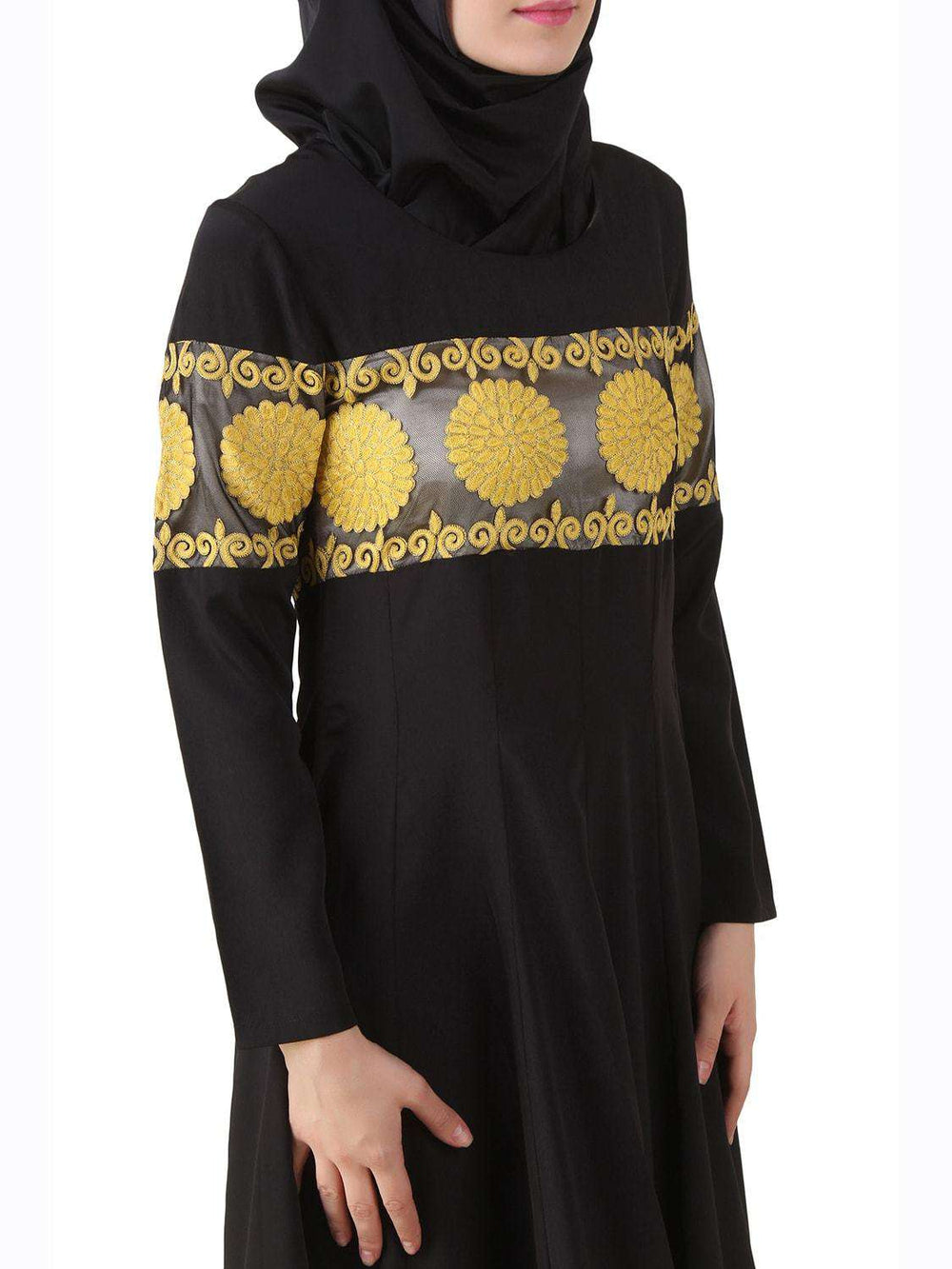 Maisah Black Nida Abaya Design