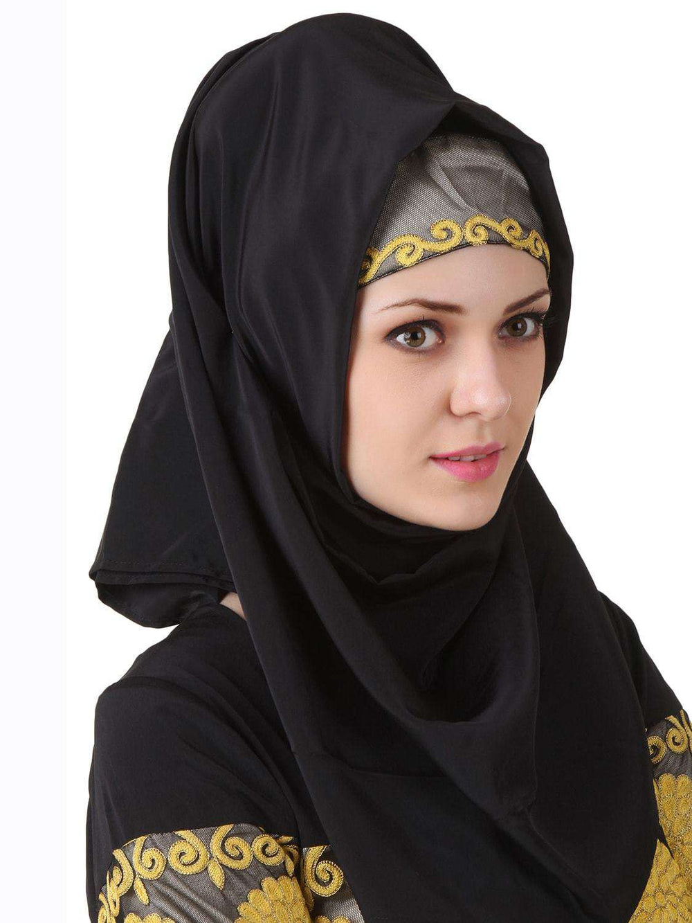 Maisah Black Nida Abaya Hijab
