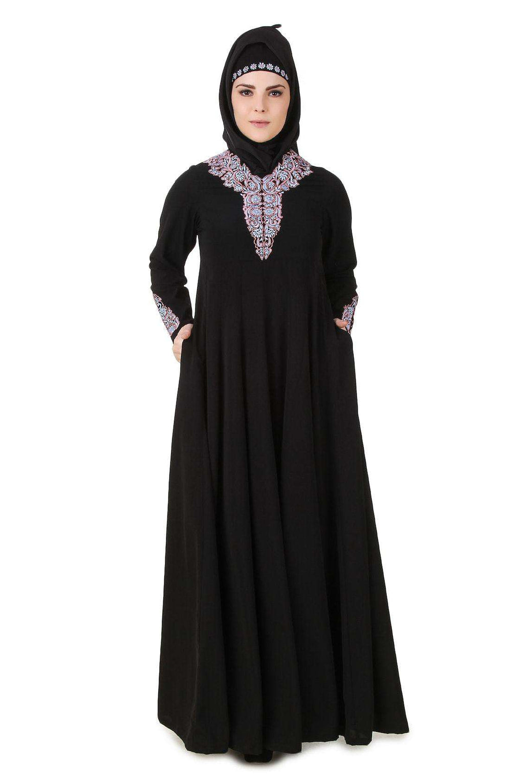 Aqeelah Black Nida Abaya Front