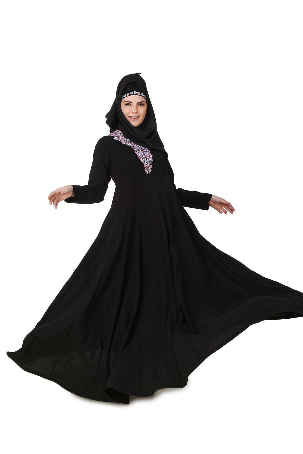 Aqeelah Black Nida Abaya Flare