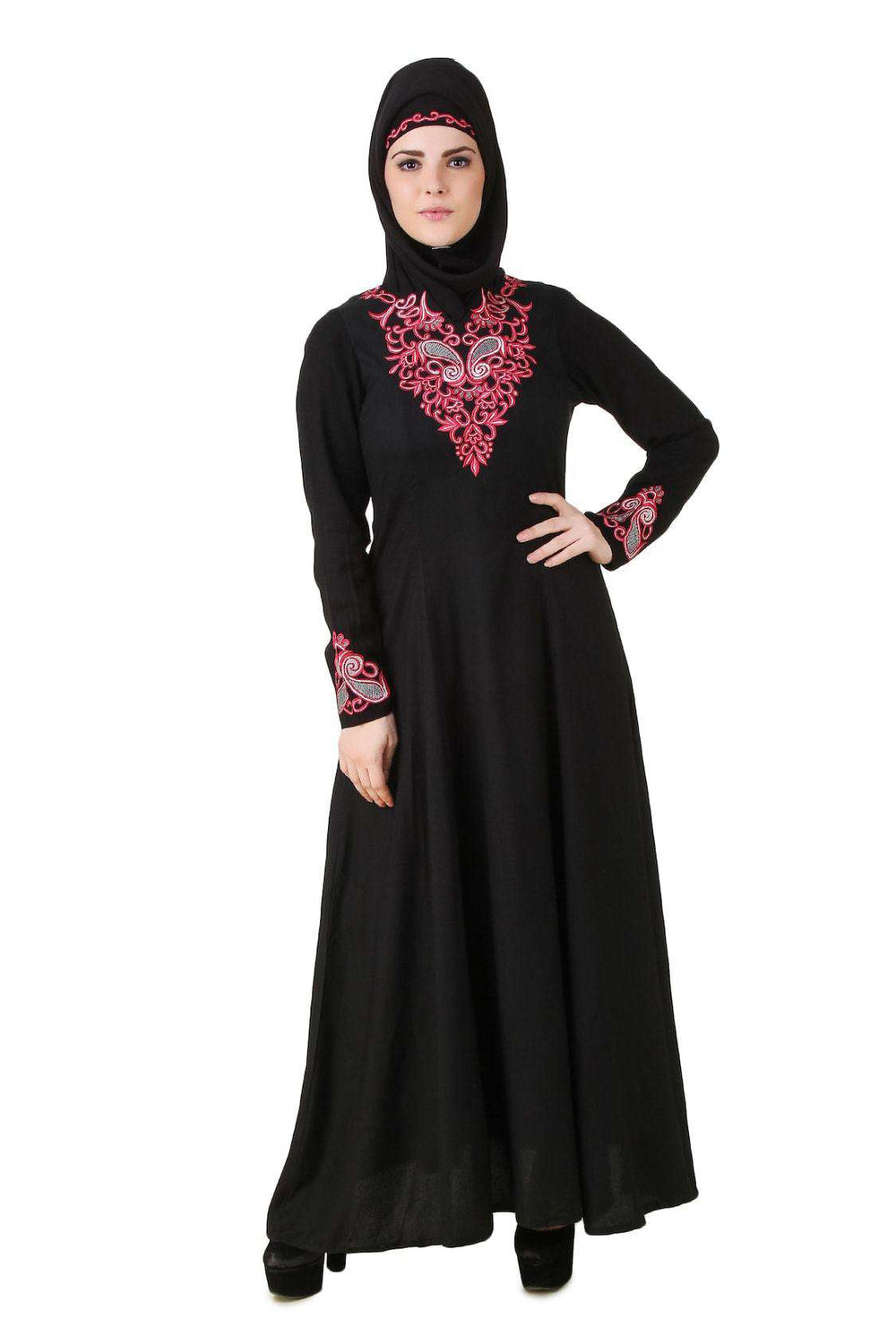 Subaha Black Rayon Abaya