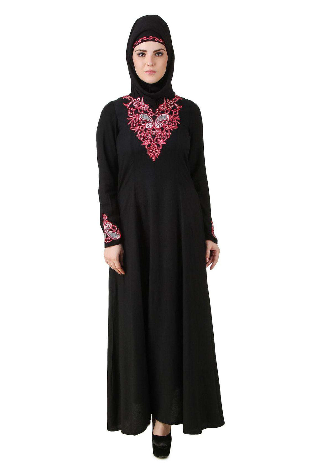 Subaha Black Rayon Abaya