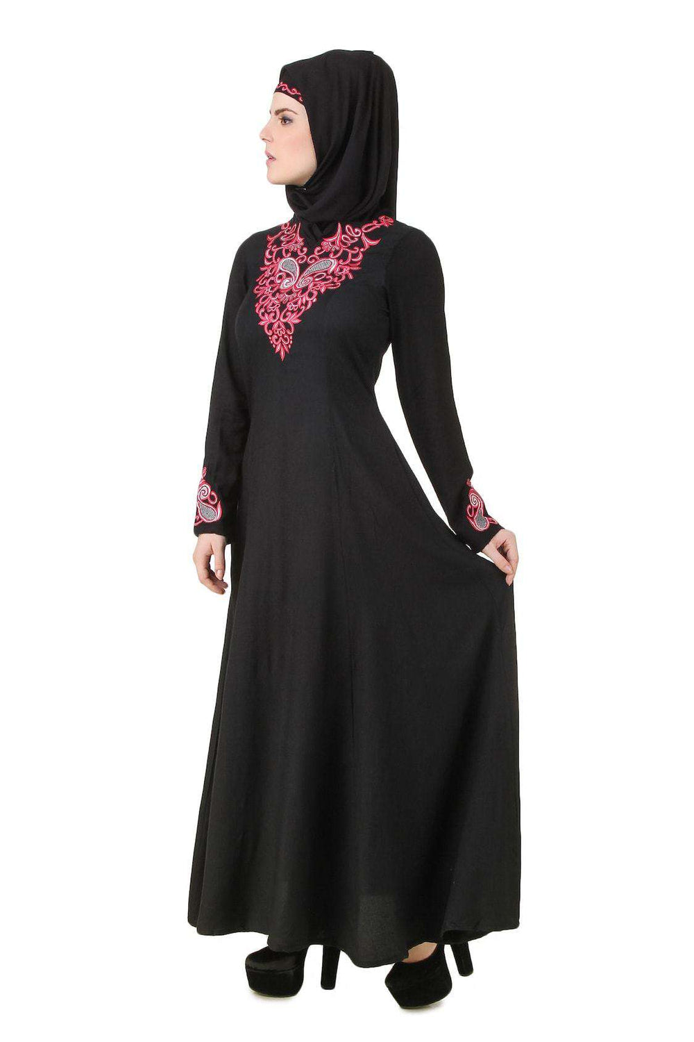 Subaha Black Rayon Abaya