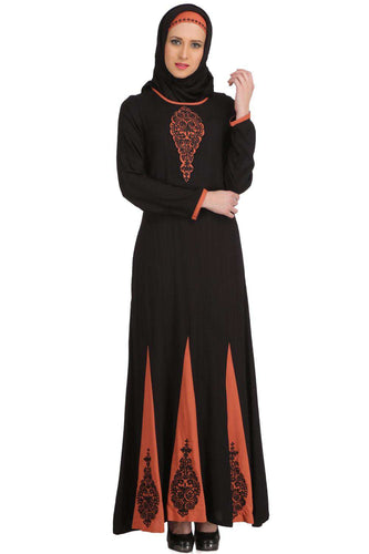 Sahlah Black Rayon Abaya