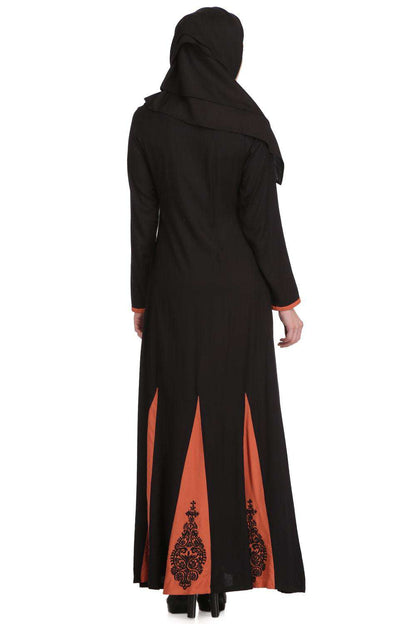 Sahlah Black Rayon Abaya