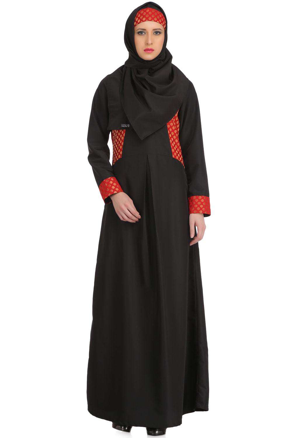 Faheemah Black Nida Abaya Front