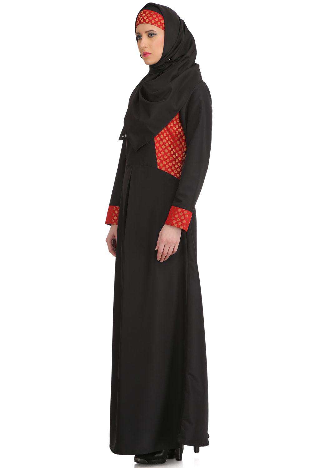 Faheemah Black Nida Abaya Side