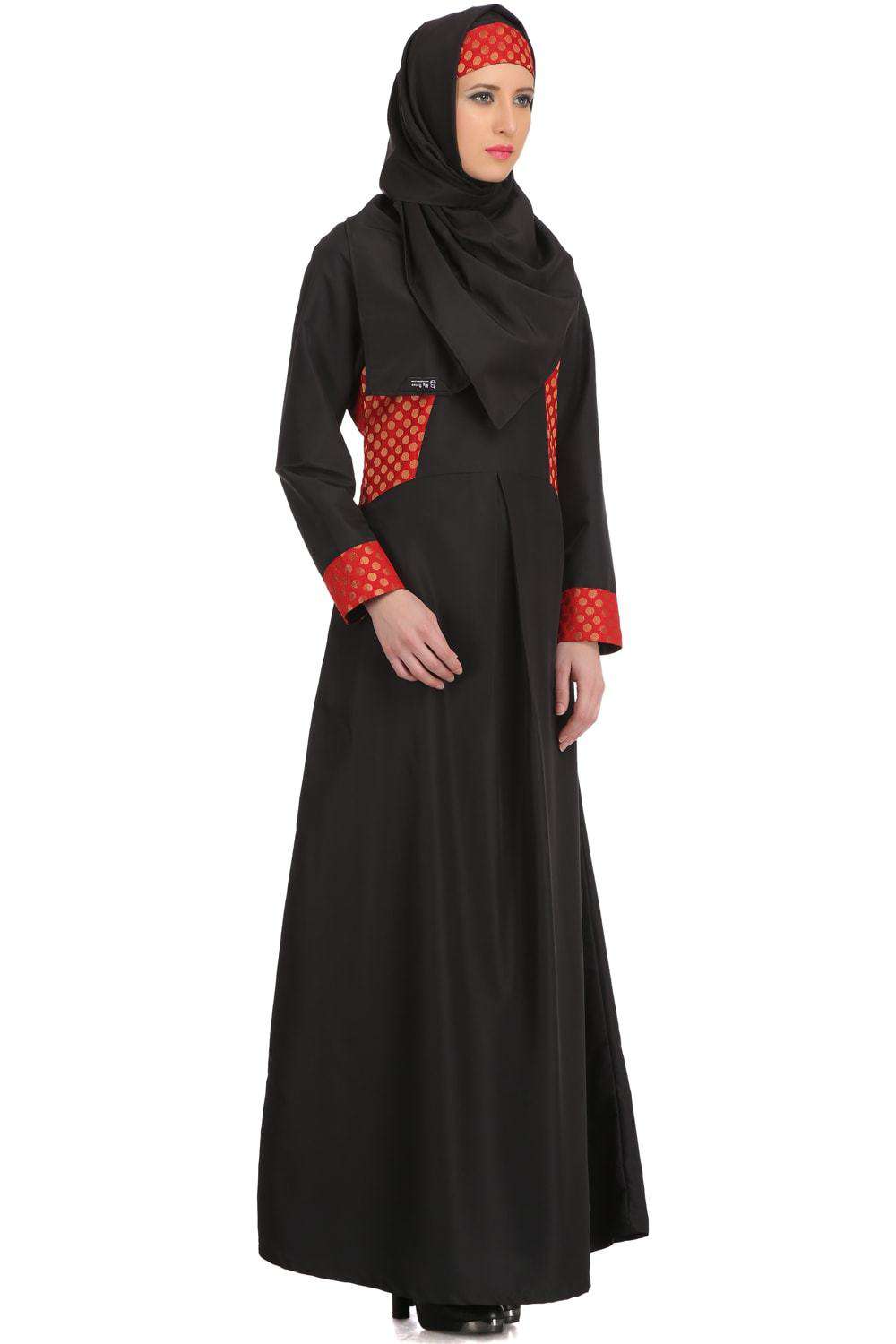 Faheemah Black Nida Abaya Design