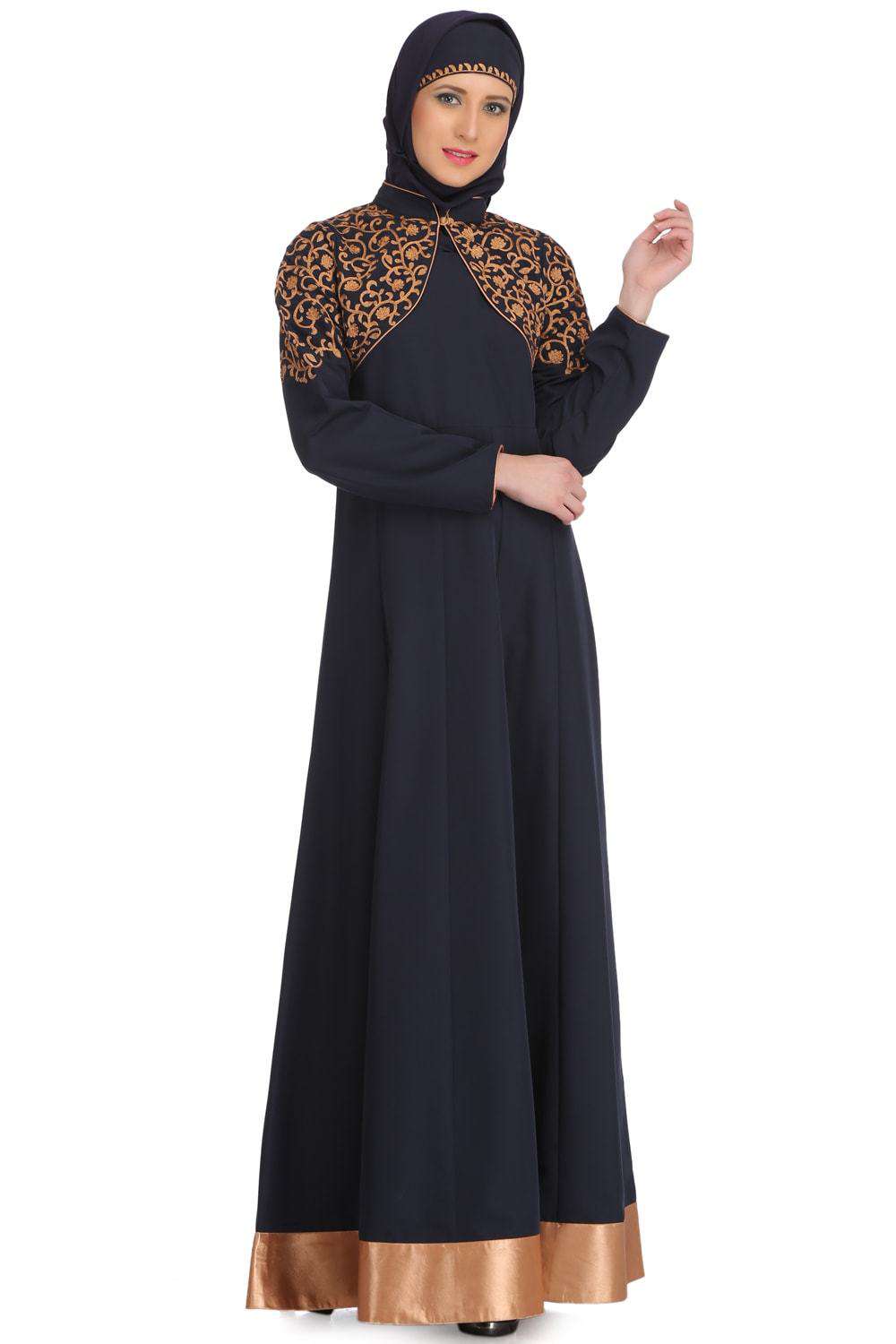 Daneen Navy Blue Kashibo Abaya