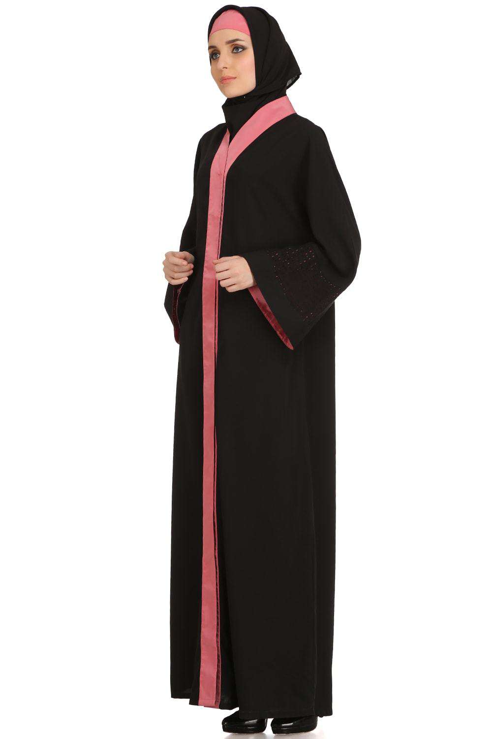 Chanda Black Nida Dubai Abaya Side