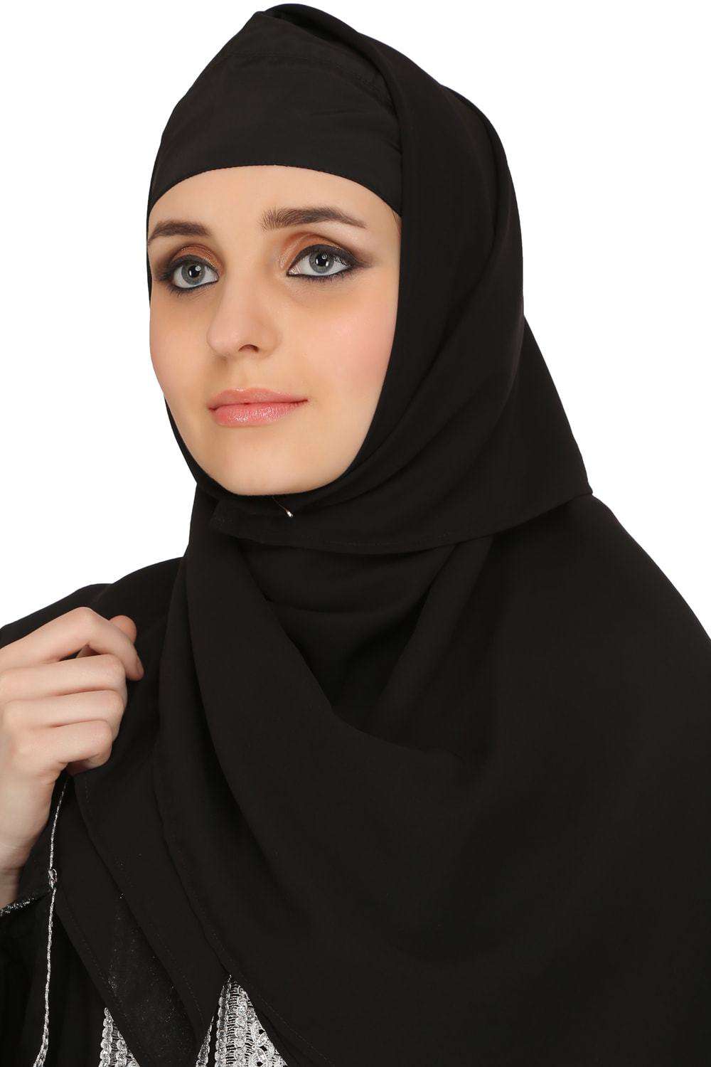 Naina Black Nida Dubai Abaya hijab