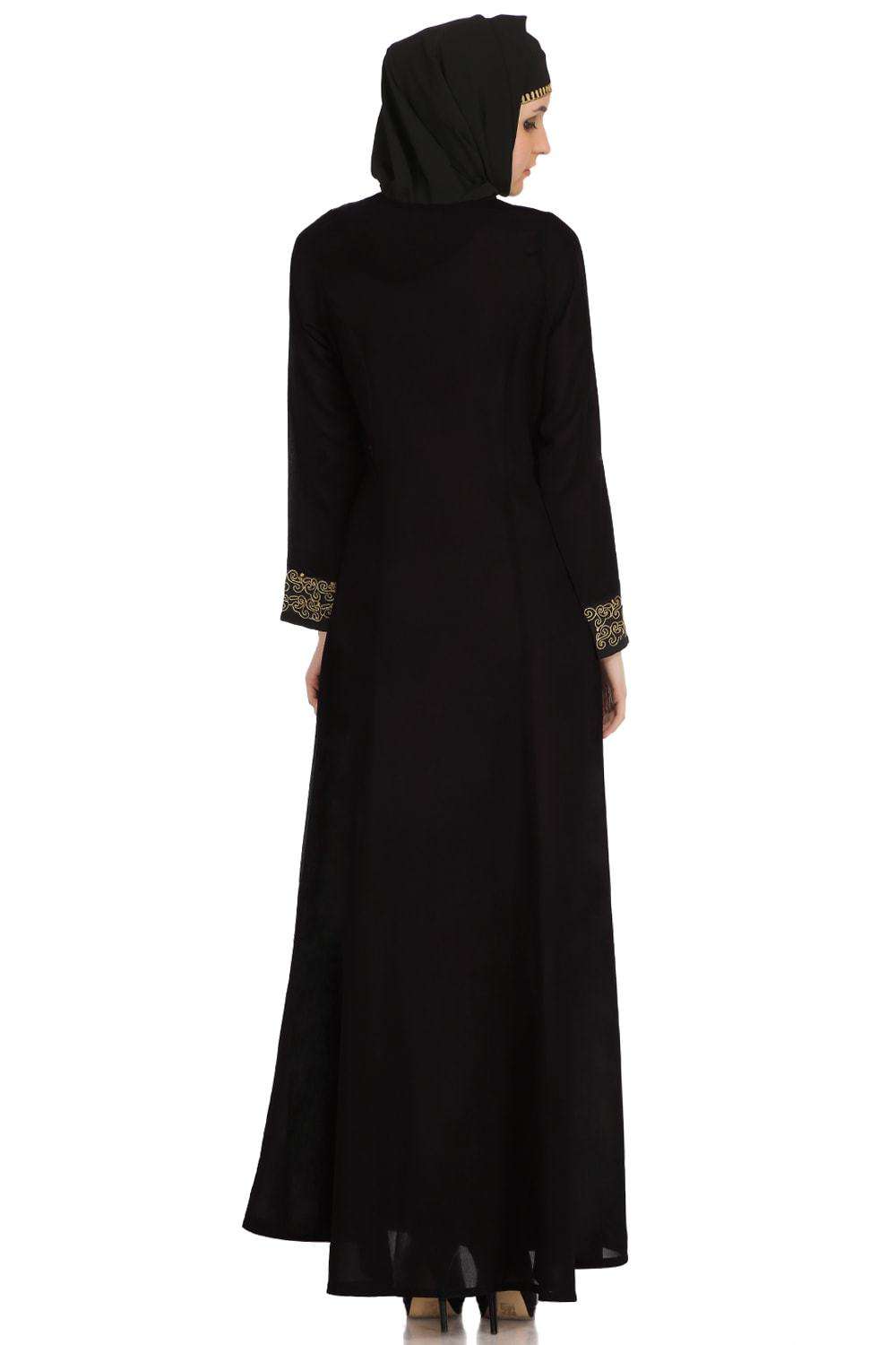 Malika Black Nida Abaya Back