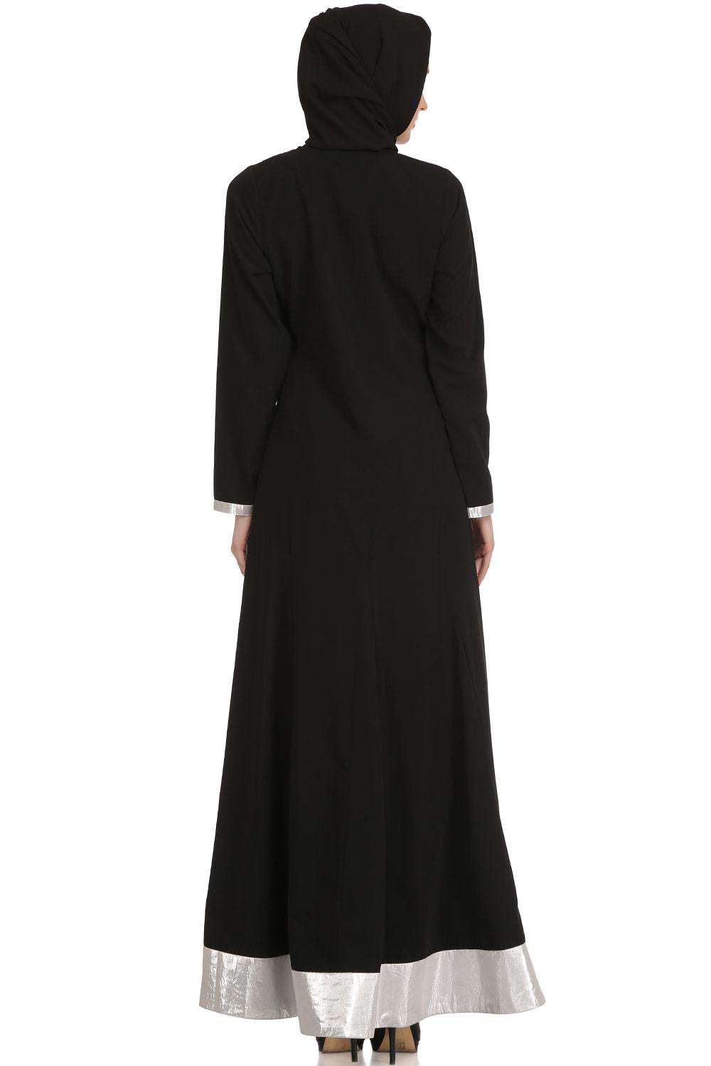 Qareebah Black Nida Abaya