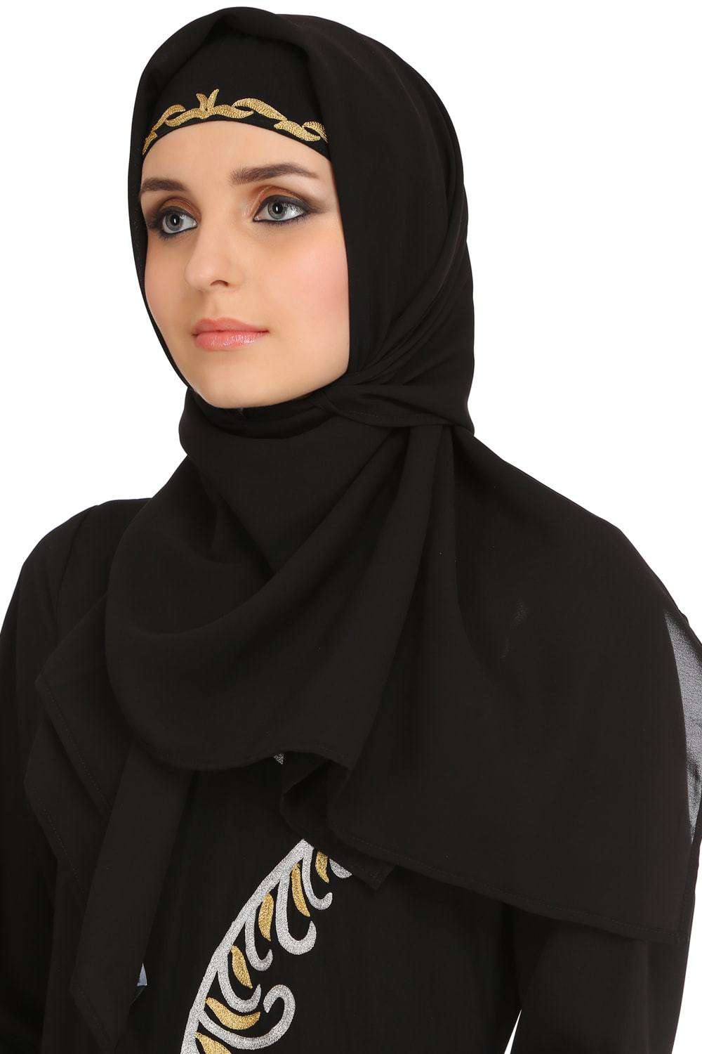 Qareebah Black Nida Abaya