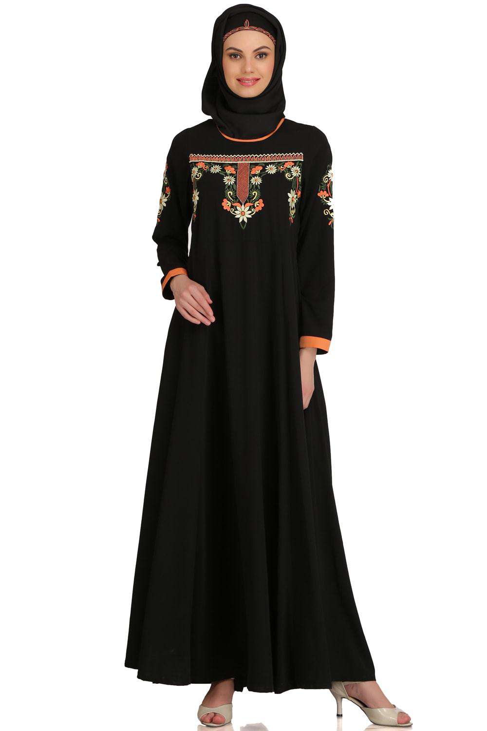 Madeeha Black Nida Umbrella Abaya