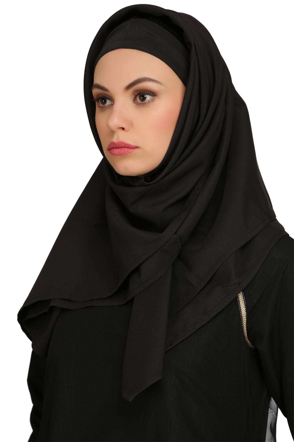 Najdah Black Nida & Net Umbrella Abaya Hijab