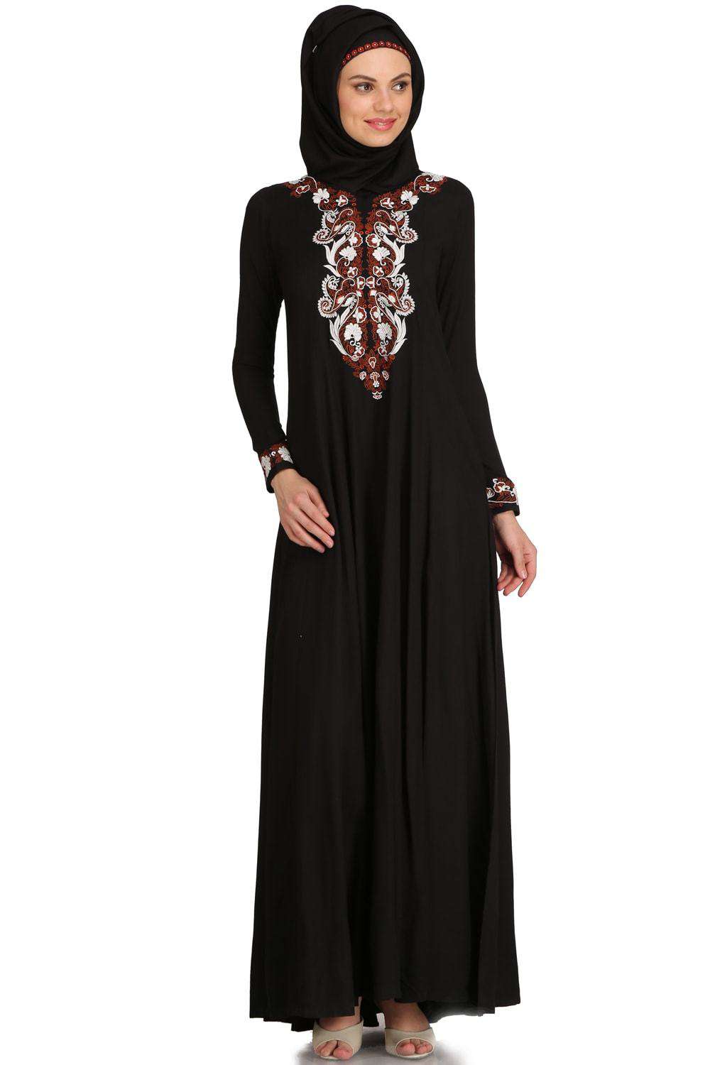 Zohra Black Rayon Umbrella Abaya