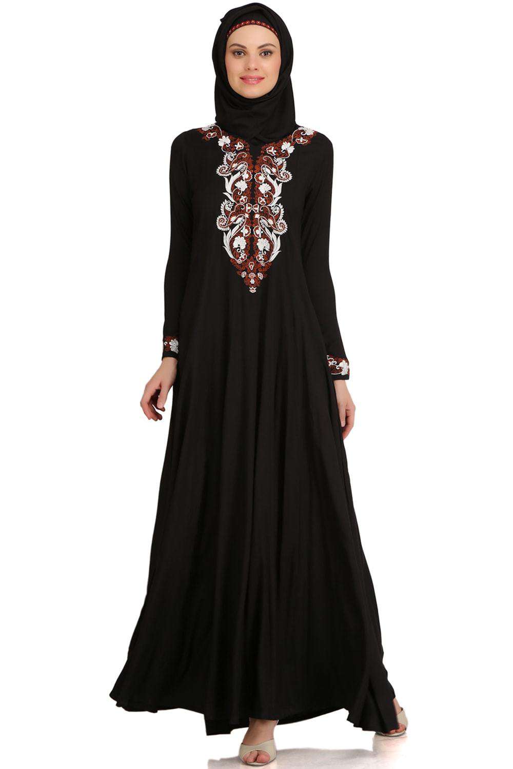 Zohra Black Rayon Umbrella Abaya