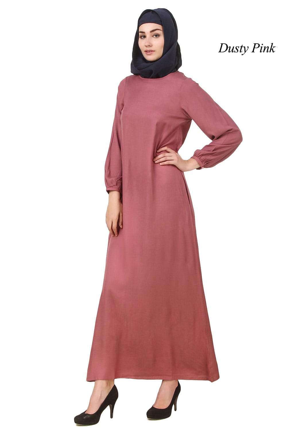 Masarrah Rayon Abaya Dusty Pink