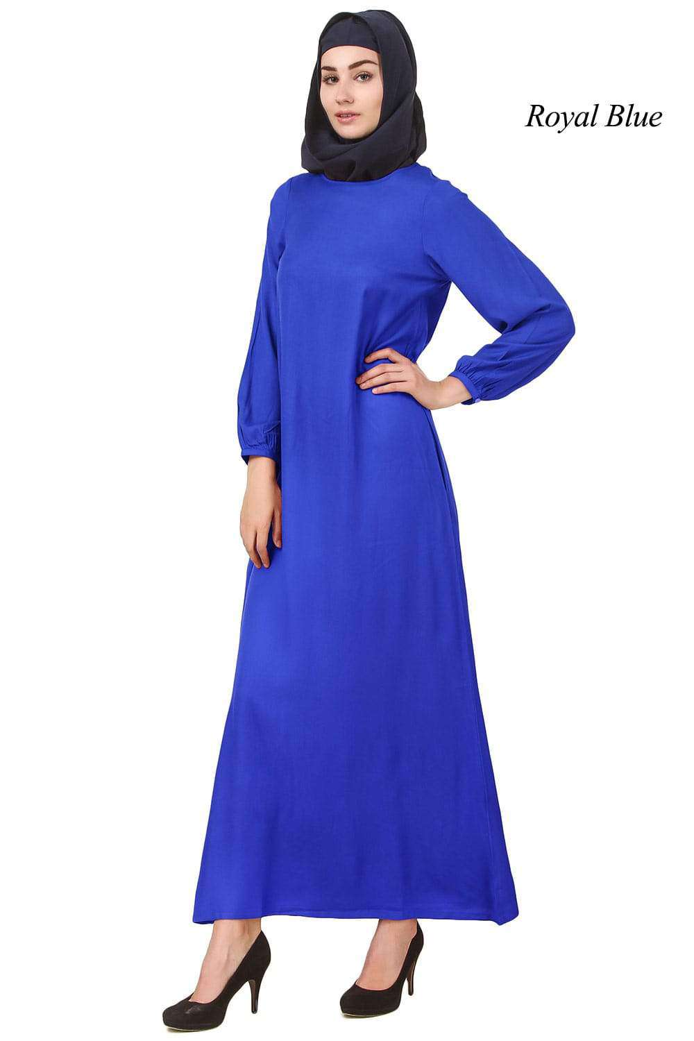 Masarrah Rayon Abaya Royal Blue