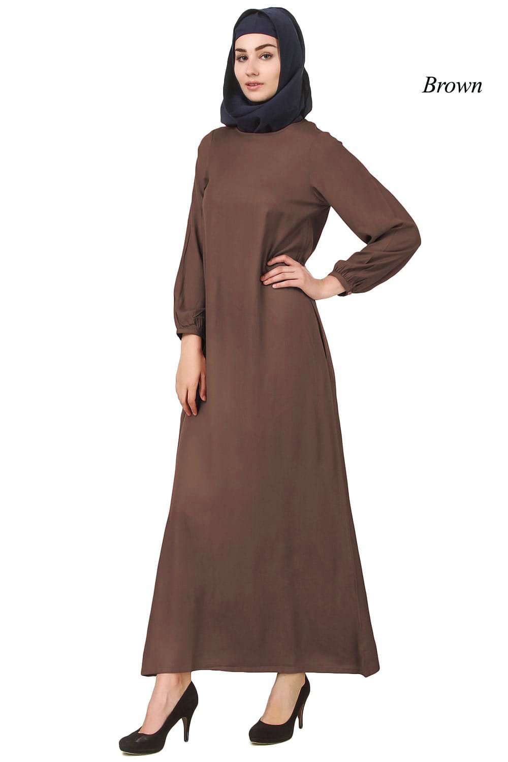 Masarrah Rayon Abaya Brown